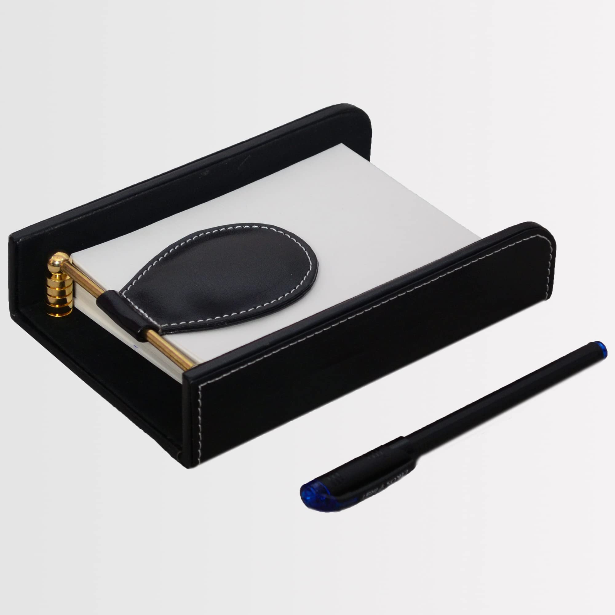 Zeals Slip Holder, Note Pad With Paper Sheets, Memo Cube Holder for Office Home Schools Desk Supplies (Black)