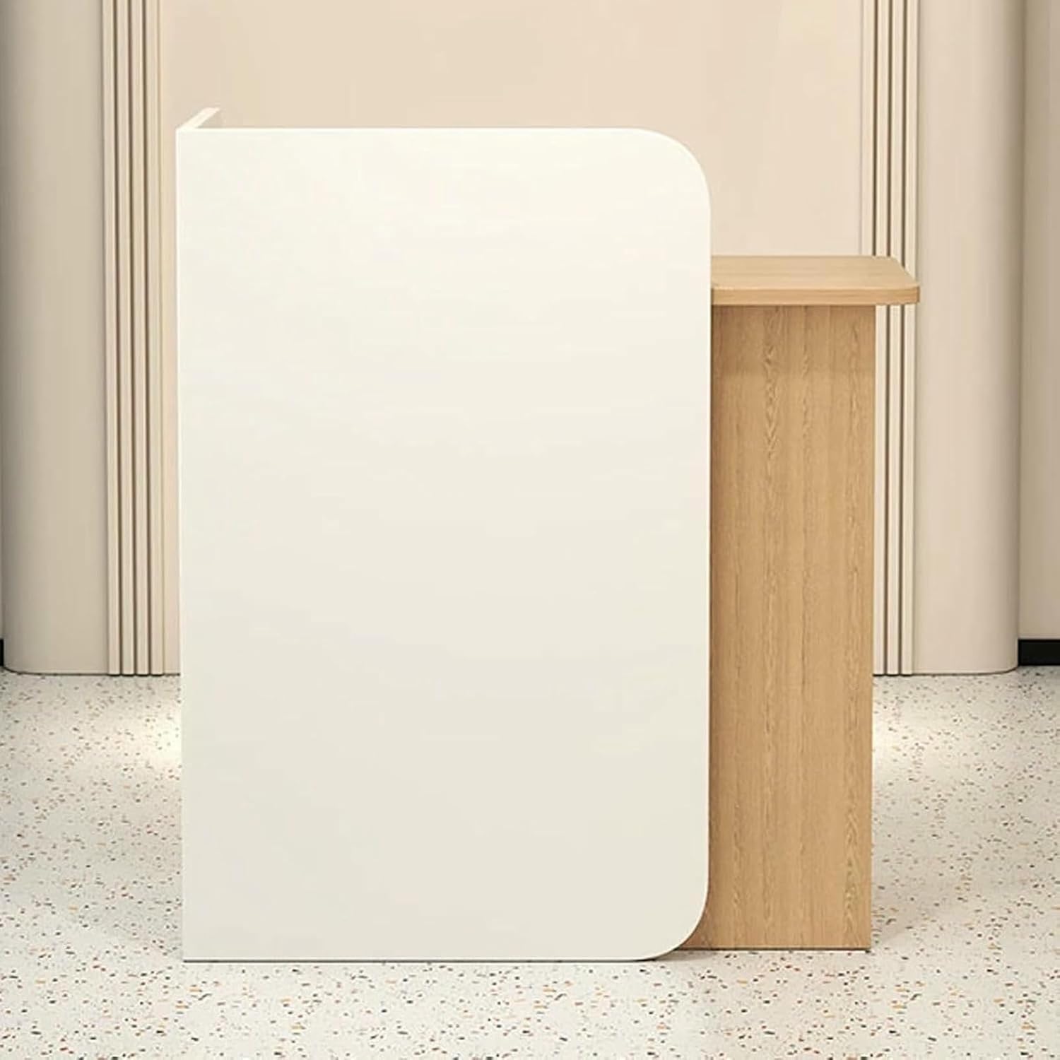 Reception Desk, Reception Table with Counter, Modern Front Desk Reception Room Table, Retail Counter for Checkout, Lobby, Beauty Salon, Home Office
