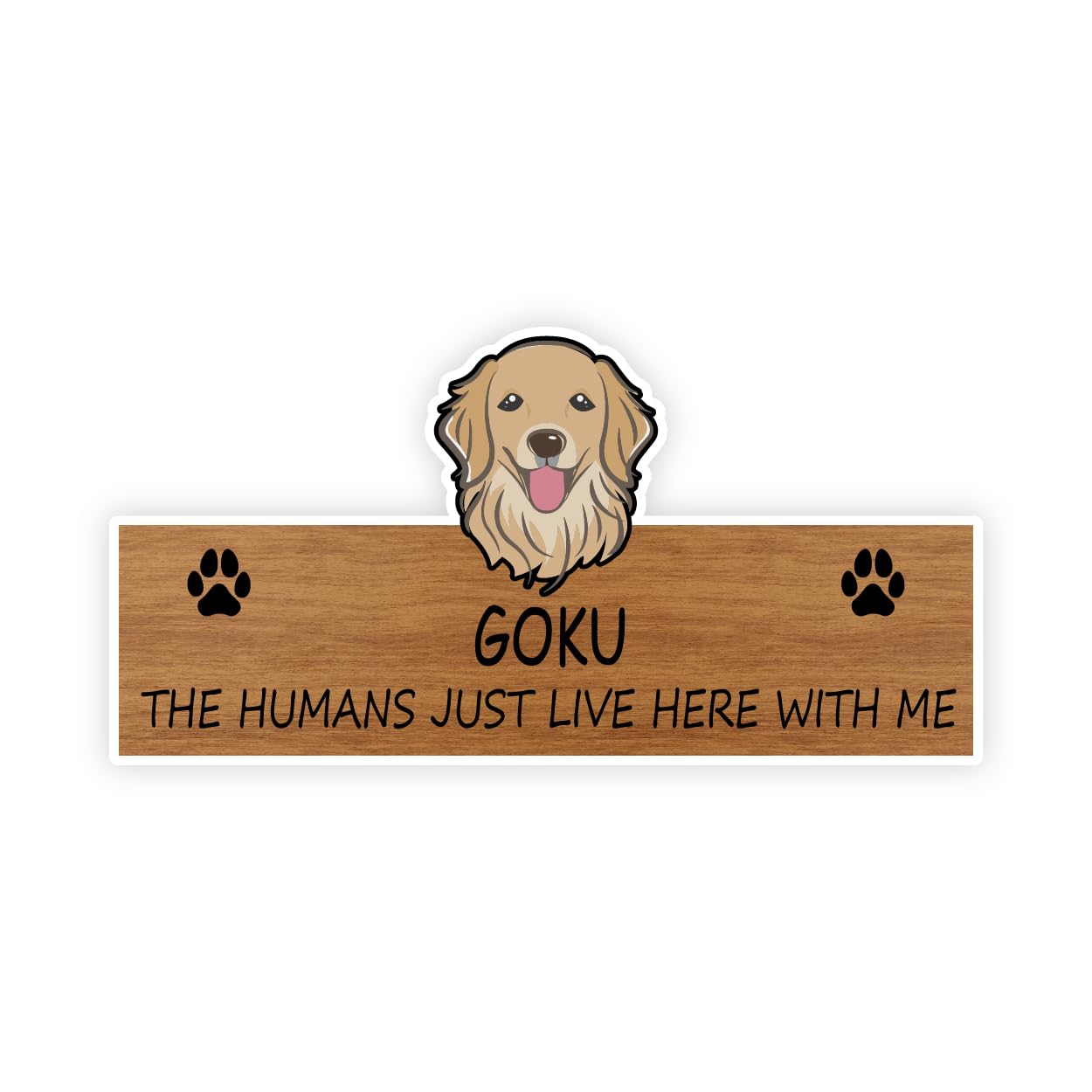 SIGNOOGLE® Dog Name Plate Humans Just Live Here with Me Paws Quotes for Home Acyrlic Customised Name Board (L x H 13 x 5.3 Inch) (B0CBRX8J24) Amazon Price History, Amazon Price Tracker