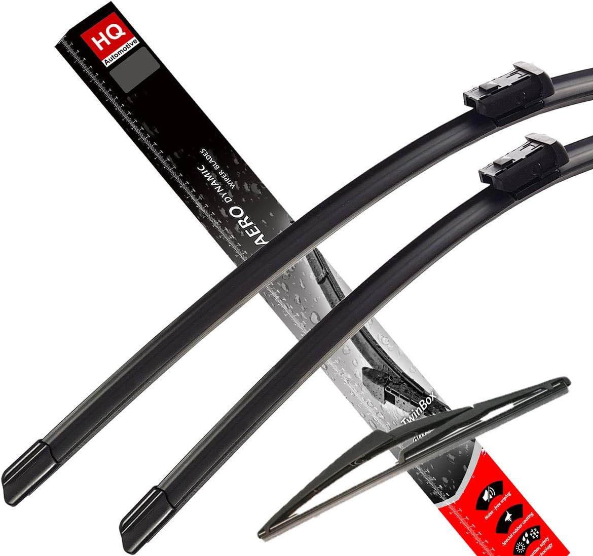 HQ AUTOMOTIVE Windscreen Wiper Blades 3pcs kit Fits HYUNDAI i20 2009