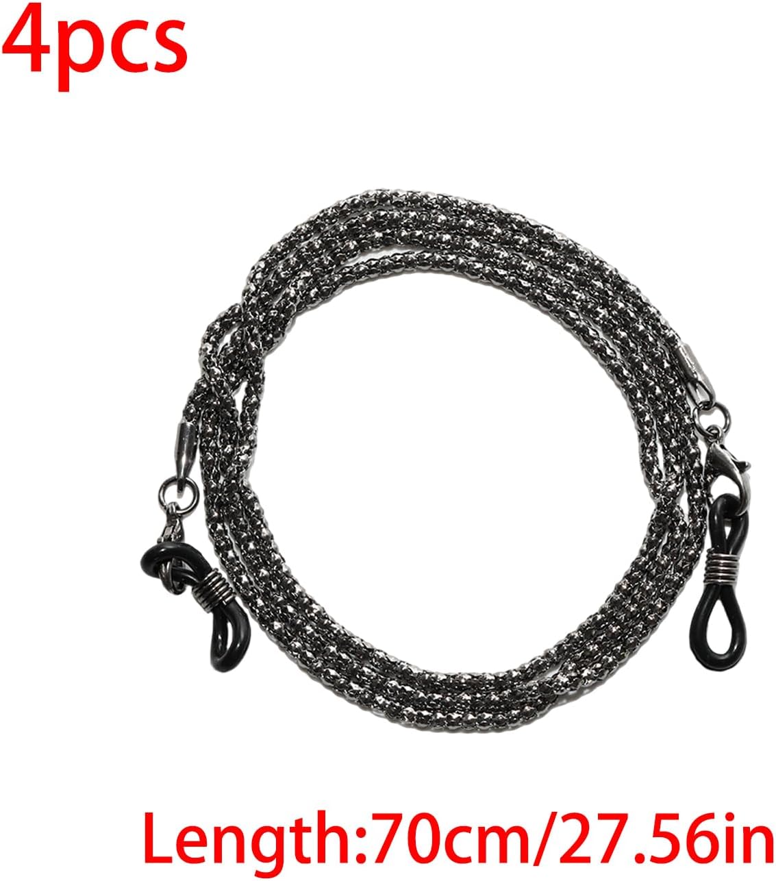 4 Pack Eyeglasses Chain, Colorful Beaded Sunglasses Holder Strap Around Neck