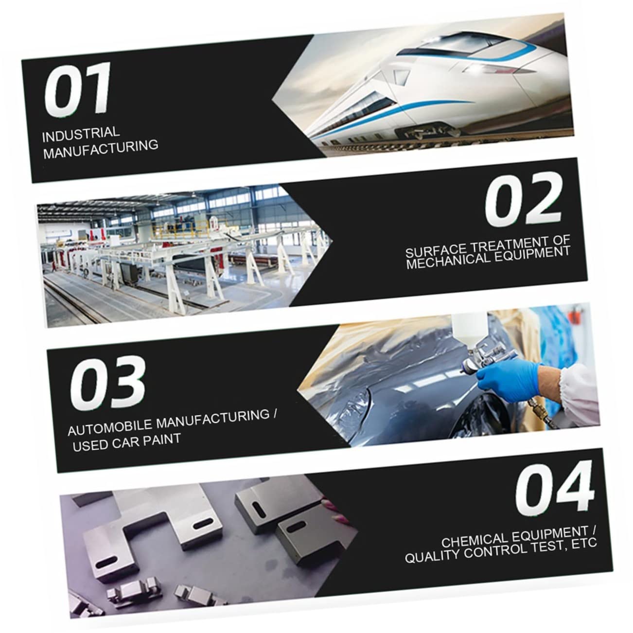 Baluue 3pcs Car Paint Coating Thickness Gauge LCD Digital Tester for Accurate Measurement for Automotive Industry and Control