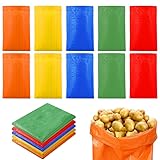 10Pcs Colorful Potato Sack Race Bags, Reusable Vegetable Storage Bags for Potato Tomato Onion Bean Storage