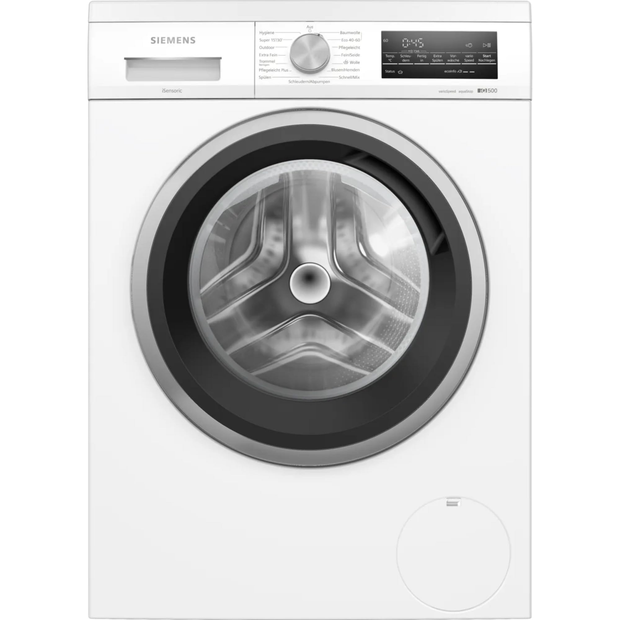 Siemens WU14UT71, iQ500 pralka podszafkowa 8 kg, 1400 obr./min, system zapobiegający plamom, smartFinish zapewnia mniejsze prasowanie, szybkie pranie dzięki speedPack L, waterPerfect Plus, funkcja