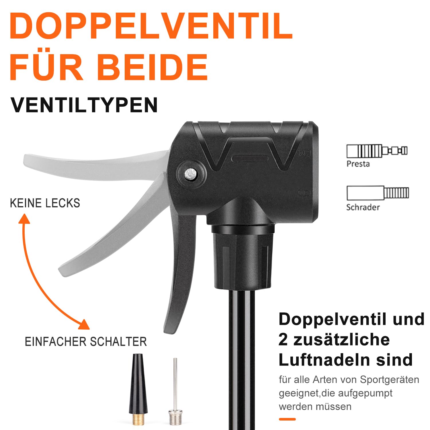 Fietspomp Voor Alle Ventielen Met Manometer - Luchtpomp Voor Drukweergave 11 Bar 160 Psi Staande Pomp Voor Racefiets E Bike Mountainbike Fietspomp
