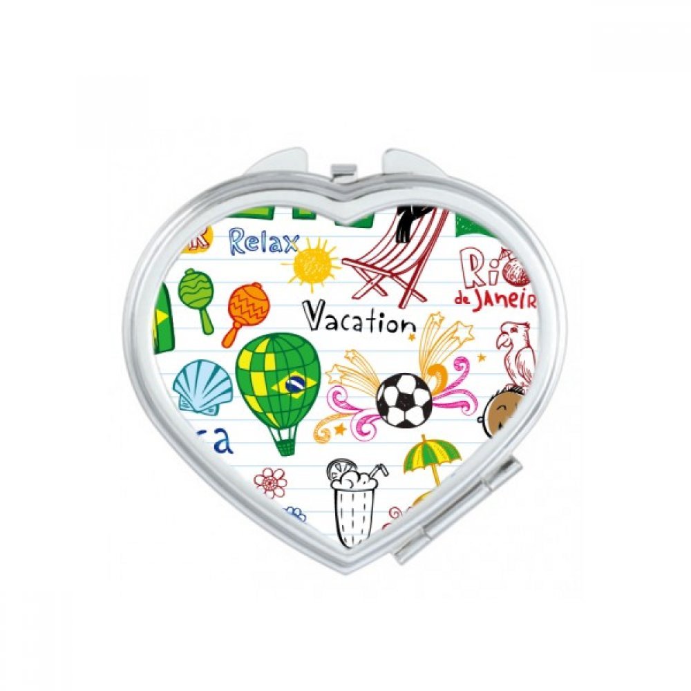 Miroir de maquillage Brésil mignon petit miroir de main