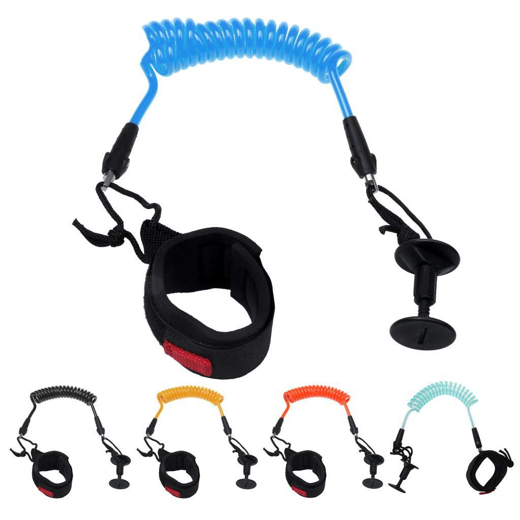 Surf Leine 5FT Verstellbare TPU-Bodyboard-Handgelenks-Leine-Surfbrett-Seil-Seil 7mm Outdoor-Surfen SUP Leash. (Color : Black)