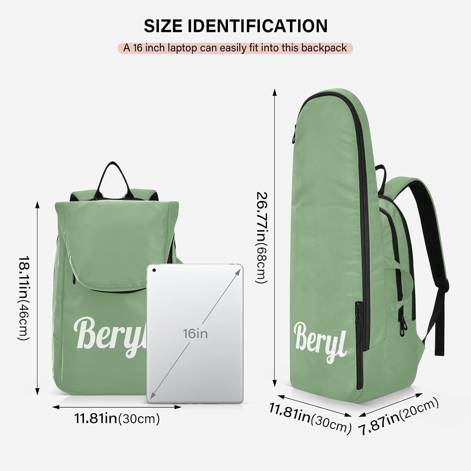 Emelivor Custom Retro Green Tennis Bags for Women Men Personalized Tennis Equipment