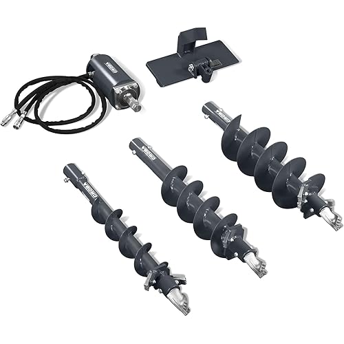 Mini Skid Steer Drive Auger with 6", 9", 12" Dia. Auger Bits