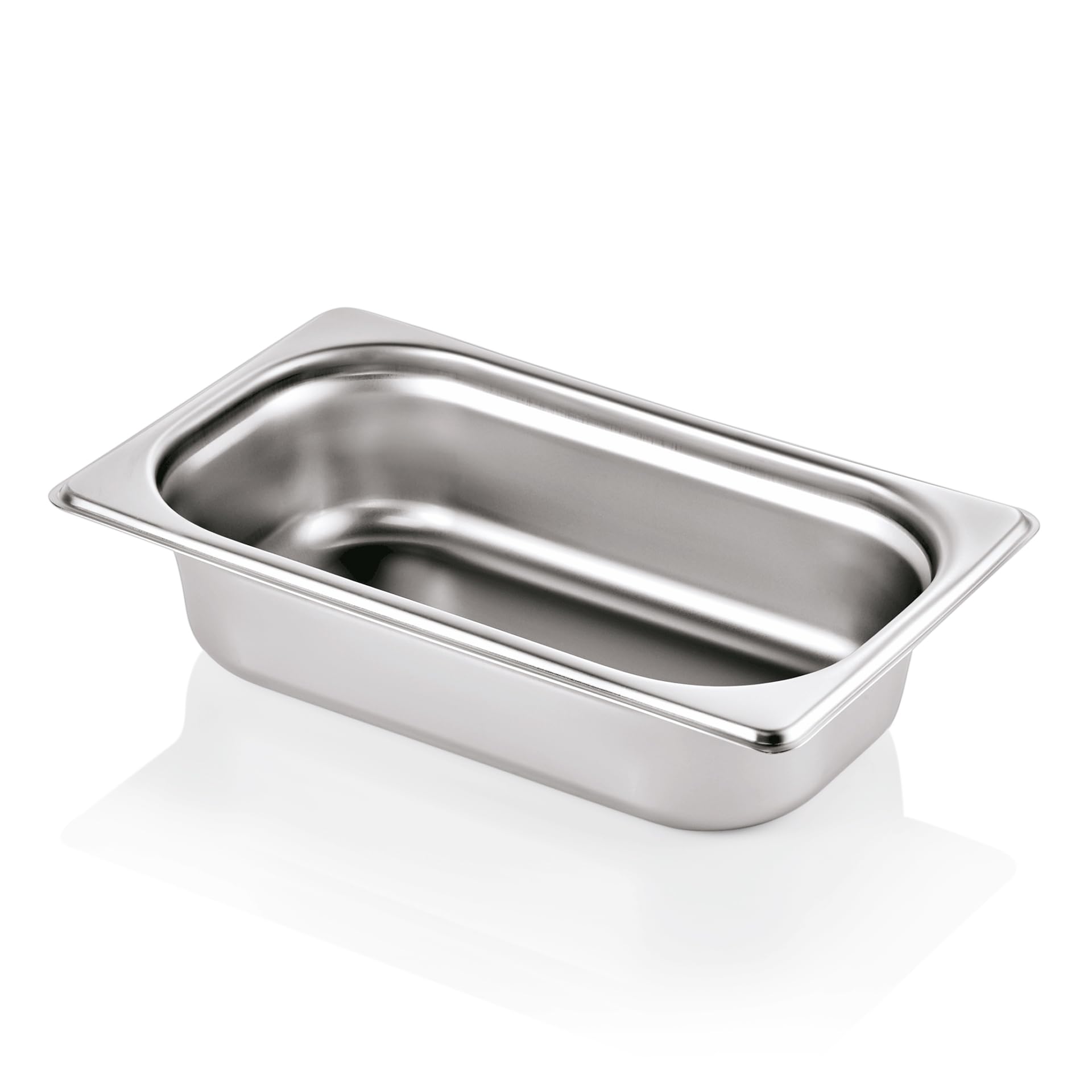 GN 1/4 Gastronormbehälter aus rostfreiem Edelstahl 265 x 162 mm | stapelbar & rostfreier GN Behälter | Gastronomie-, Event- & Catering Zubehör aus robusten 0,7 mm Stahl | (65 mm - 1,8 L)