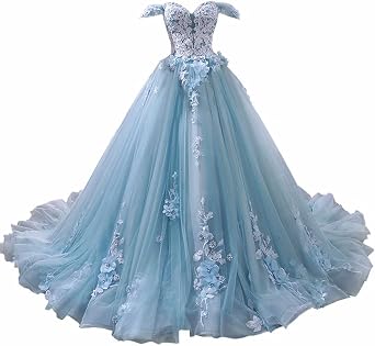 Luxurious Sweet 16 Flower Applique Tulle Quinceanera Dresses Wedding Dress Ball Gown