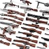 WW2 Weapon Set Military Toy Kit for Soldier Figures Model Pack Army Equipment Pieces Compatible with Major Brands