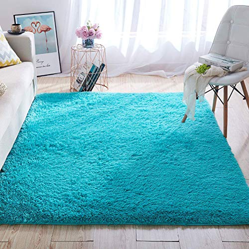 Wondo Soft Shaggy Area Rugs Modern Fluffy Bedroom Rug for Kids Nursery Girls