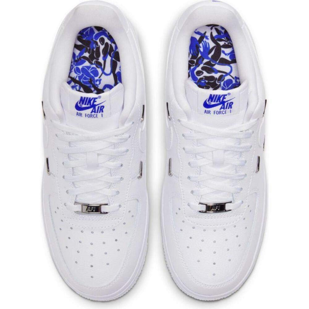 Nike Women's White/Blue (Wmns) Air Force 1 '07 Lx 'Sisterhood - Metallic Silver' Ct1990-100