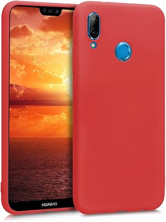 kwmobile Funda para Huawei P20 Lite - Carcasa para m?vil en [TPU Silicona] - Protector [Trasero] en [Rojo Oscuro]