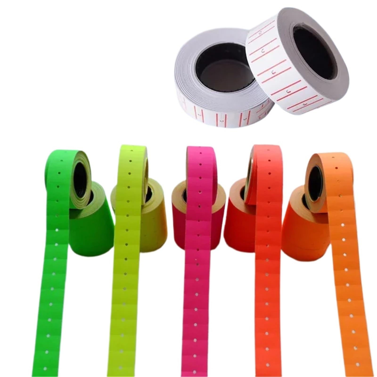 Preisauszeichneretiketten, 10 Rollen, Papier, farbig, selbstklebend, für MX-5500 Etikettierpistolen-Etikettierer, Zählerzubehör, Gelb