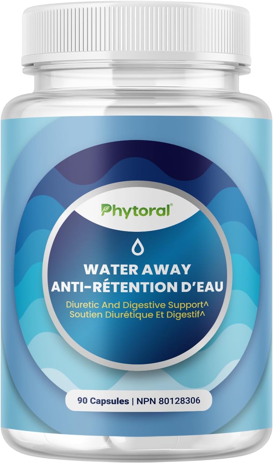 Water Retention Pills for Women & Men - Herbal Diuretic Supplements - Fluid Retention Supplement with Dandelion Leaf Extract & Green Tea for Bloating Relief - Pills for Leg & Feet Swelling - 90 Count