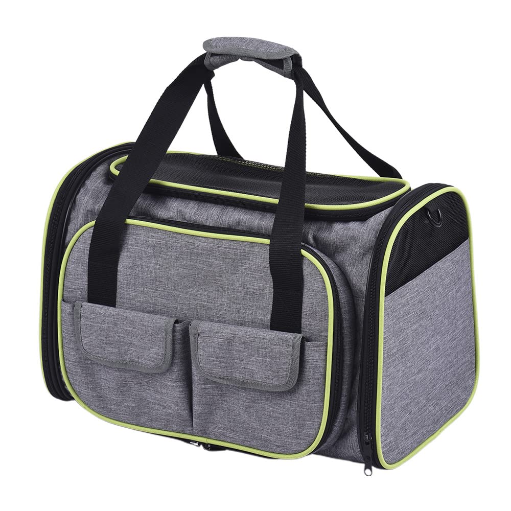 Generic Borsa da Trasporto per Animali Domestici in Materiale 600D con Tappetino in Pile, Trasportino da Viaggio Pieghevole con Lato Morbido per Cani e Gatti, Sonno Confortevole, Approvato Dalla