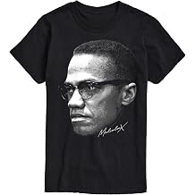 HYBRID APPAREL Malcolm X - Malcolm X Portrait Oversized Black Shirt Only - Mens Short Sleeve Graphic T-Shirt