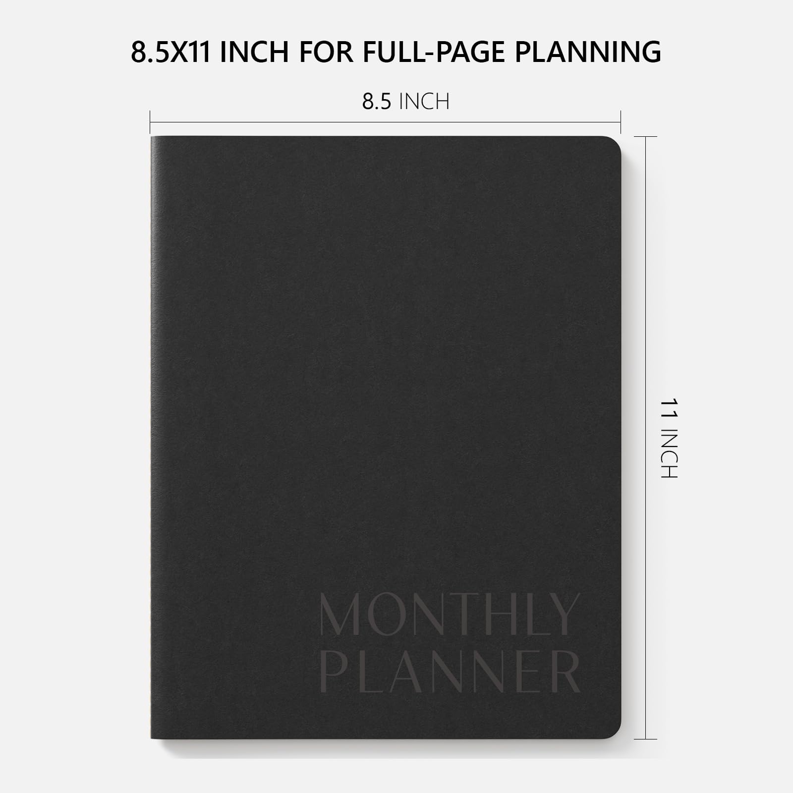 Jotsome Monatsplaner 2026–2027, 18 Monate, Kalender von Januar 2026 bis Juni 2027, 21,6 x 27,9 cm, Nähbindung, weicher Einband, großer persönlicher Monatsplaner für Schulplan, Studium und Zeitplan