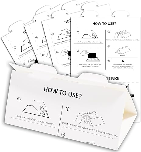 Trampas adhesivas para ratones pegajosas para interiores para el hogar, pegamento adhesivo para insectos para atrapar bichos, ratas, roedores no