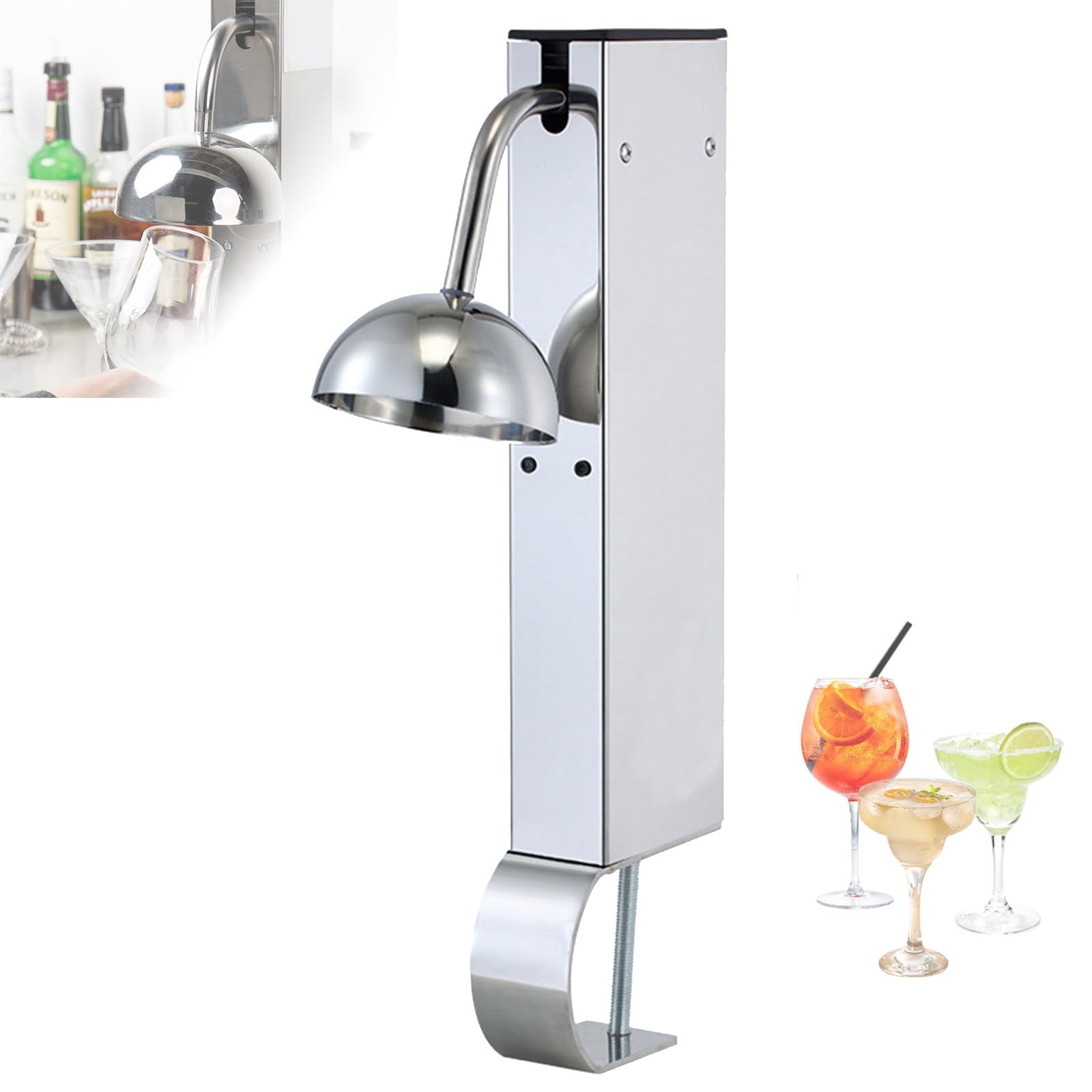 Enfriador de vidrio y enfriador de bebidas, acero inoxidable, enfriamiento rápido para vino, cerveza, cócteles