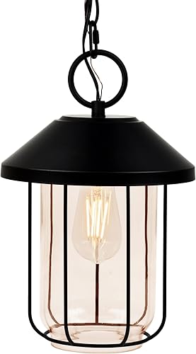 Ultralux Lakefront - Lámpara colgante para exteriores, lámpara LED decorativa exterior para luces de terraza, porche y patio, fácil de instalar,