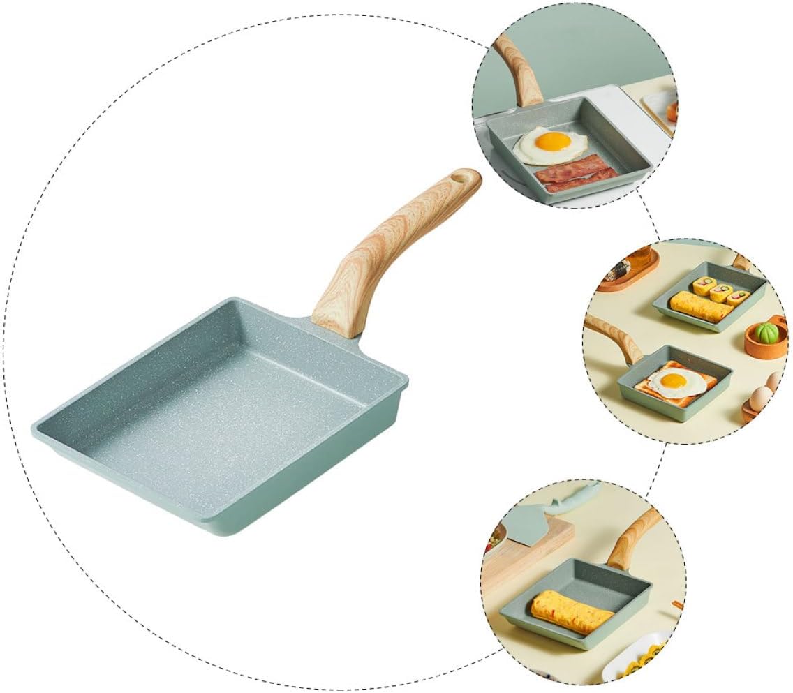 Japanese Tamagoyaki Pan Nonstick Small Rectangular Egg Frying Pan for Omelette Cooking for Breakfast Use in Home Kitchen
