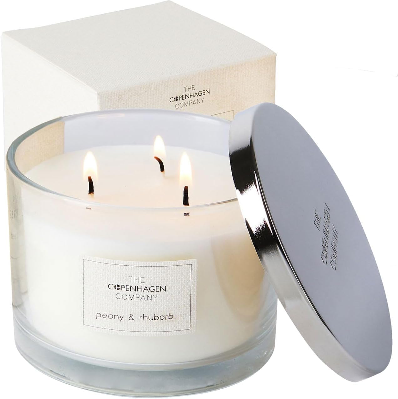 The Copenhagen Company - Peony & Rhubarb - Luxury Scented Candle -12oz