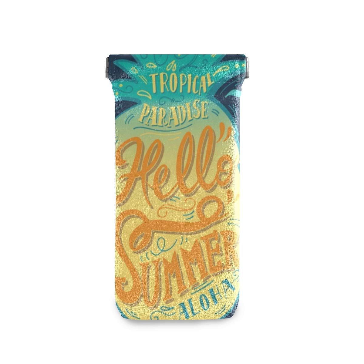 Soft Anti-Scratch Glasses Case Christmas Trees Portable Squeeze Top Leather Eyeglasses Pouch Sunglasses Bag