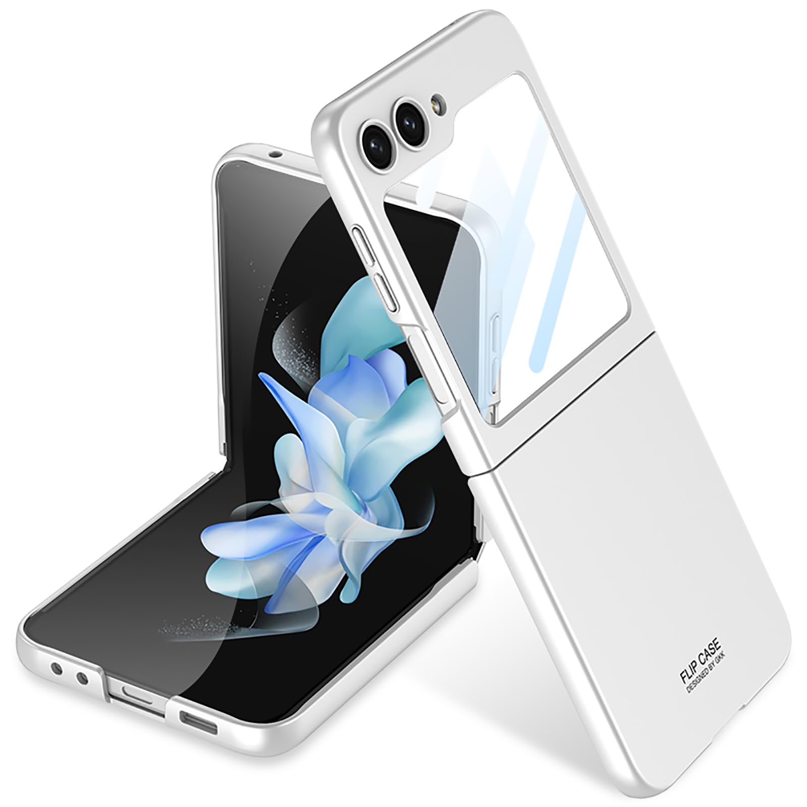 COQUE Custodia Galaxy Z Flip 6 5G Cover,custodia per cellulare ultra sottile e pellicola incorporata, cover per telefono pieghevole per Samsung Galaxy Z Flip 6 5G-Argento