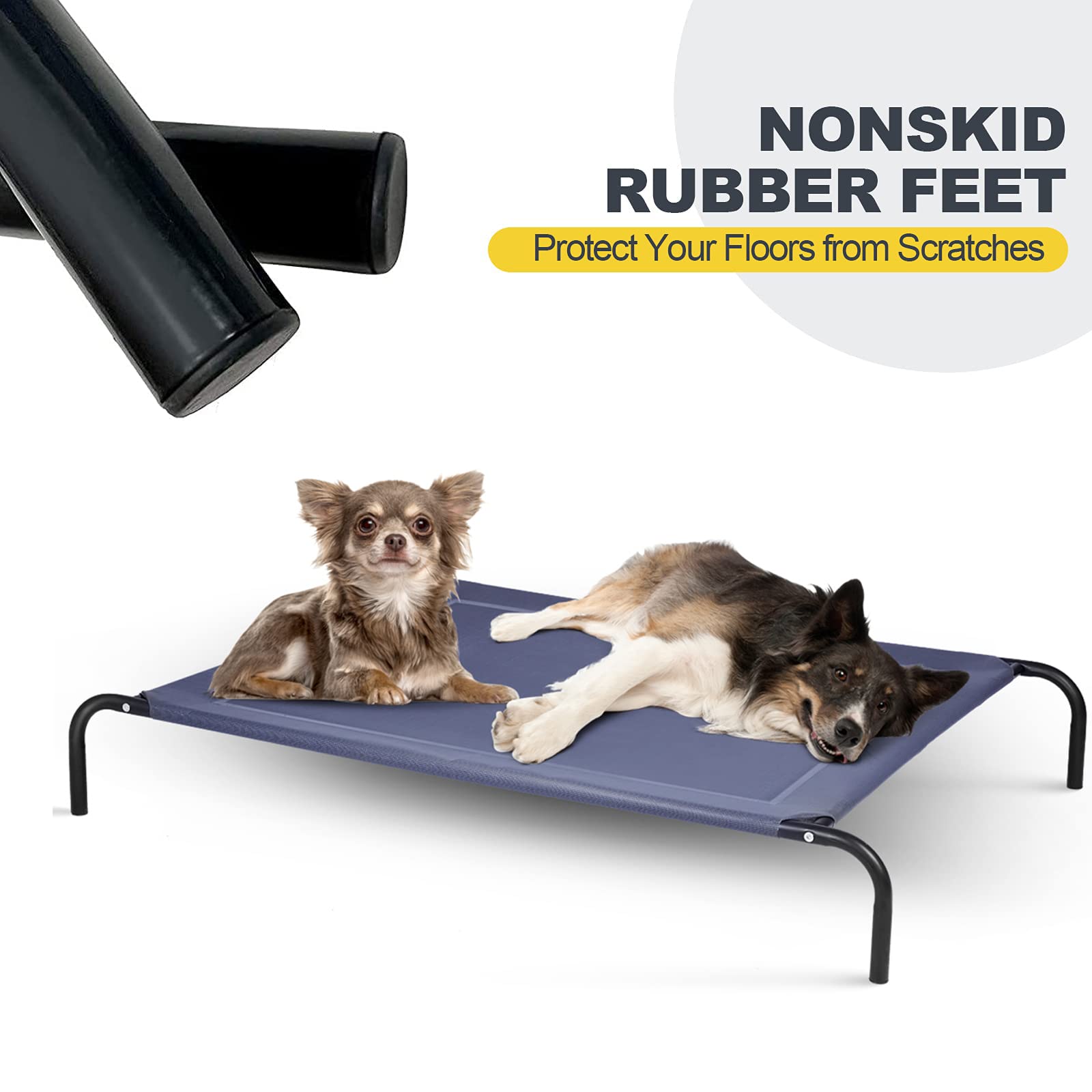 Brandina Rialzata Per Cani E Gatti - In Legno E Tela Traspirante, Lavabile - Per Interni Ed Esterni, Portata 17.5 Kg