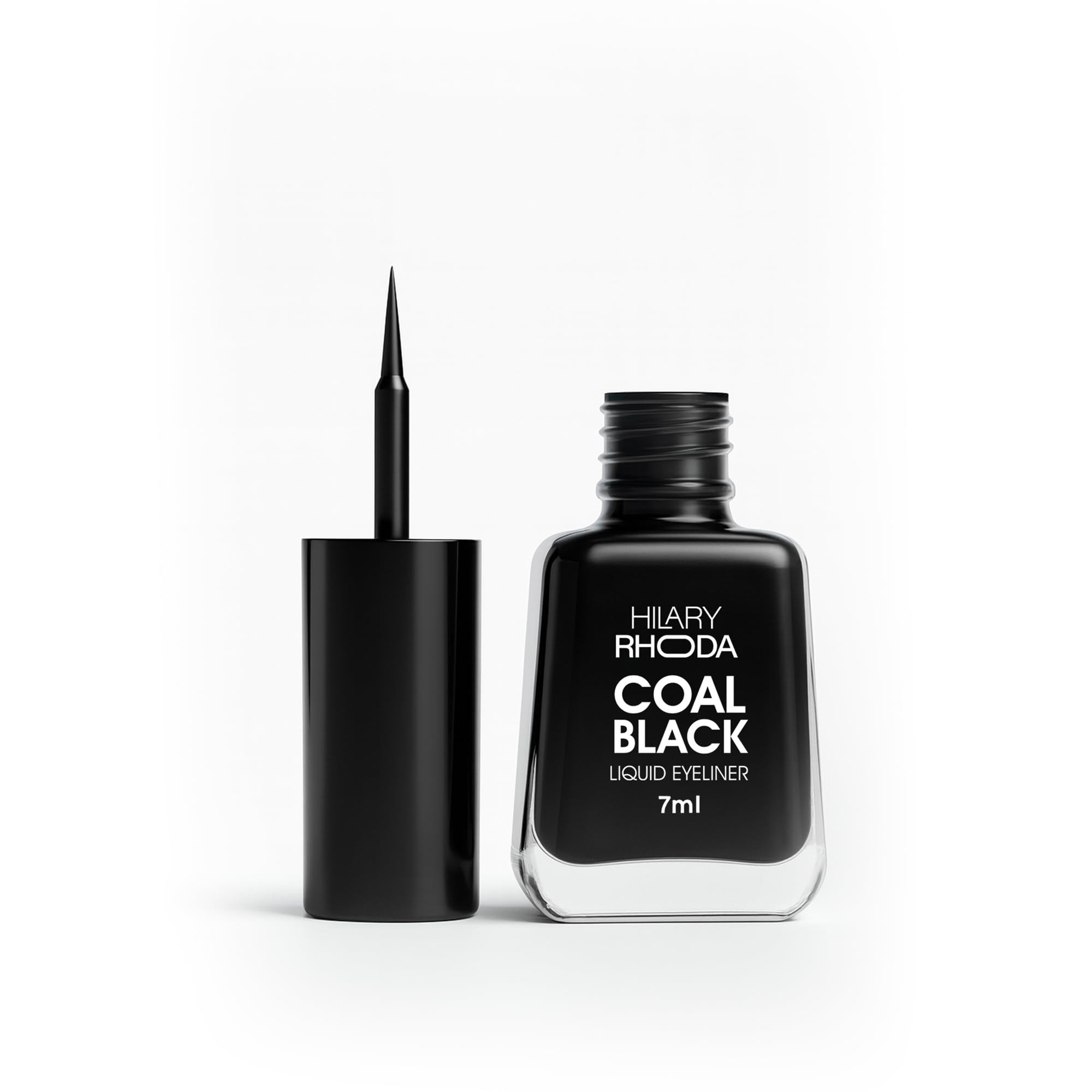 Hilary Rhoda Coal Black Liquid Eyeliner | Smudge-Proof & Waterproof Eyeliner for Women | Glossy Finish & Long Lasting | Highly Pigmented - 7ml-image-18