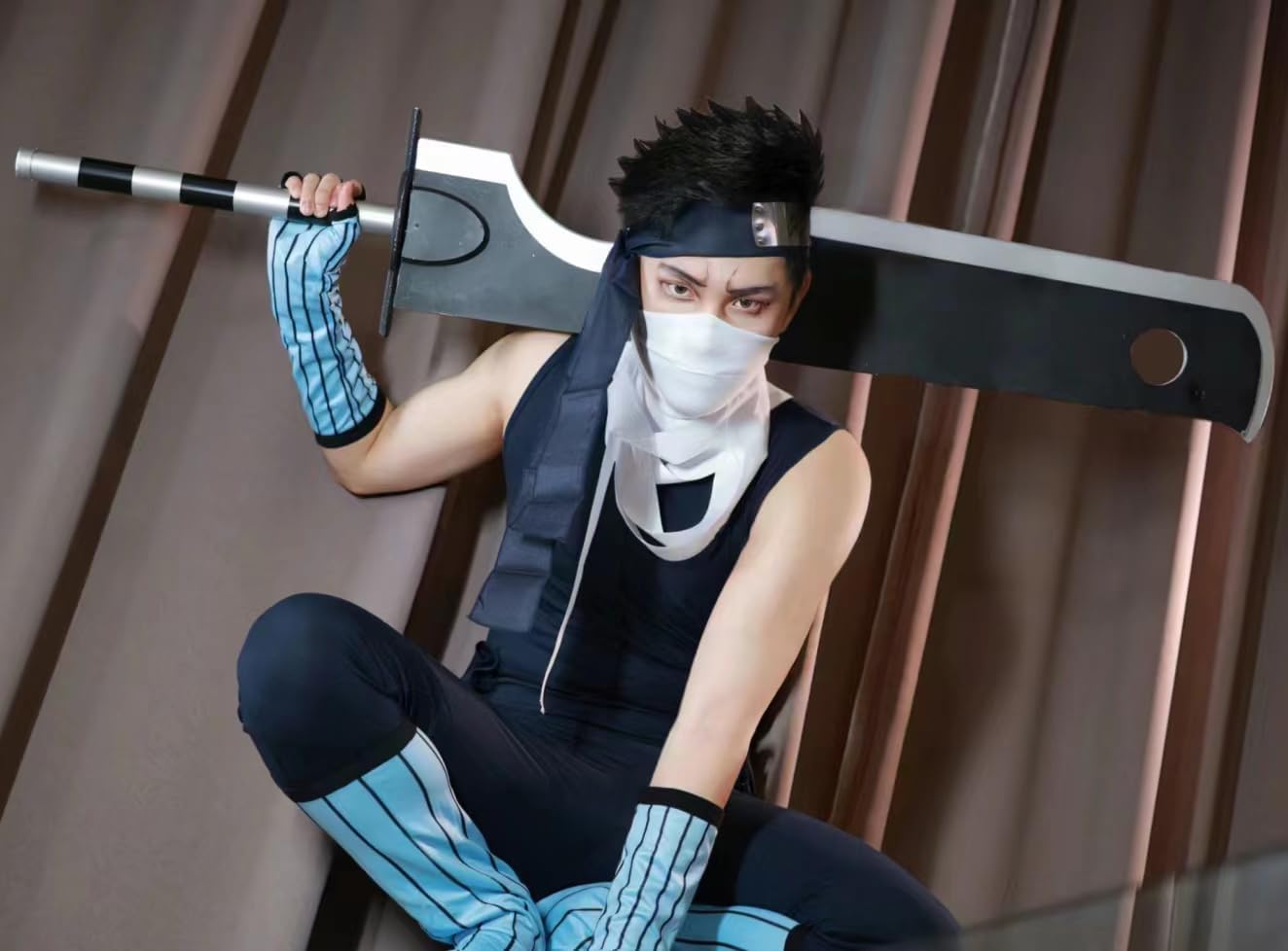 Anime Cosplay Prop Absorb Human Blood Knife Metal Weapon Sword Model Gift Silver/Black