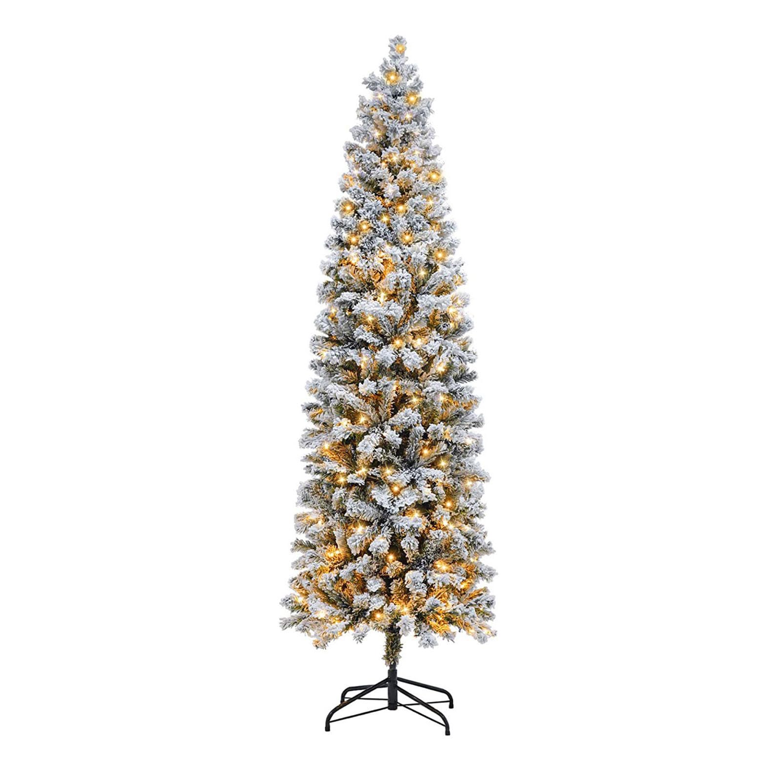 Árbol de Navidad Artificial de PVC, diseño Delgado Realista, Adorno de árbol de Navidad Artificial DIY, decoración para Fiesta en casa (6 pies)