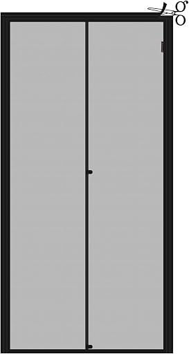 Yotache Adjustable Magnetic Screen Door Fit Doors Size Width 29"-33" Height 79"-81", Reinforced Fiberglass Mesh with Full Frame Hook&Loop Strip, Black