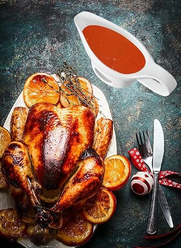 Large White Gravy Boat, 20oz hot sauce, salad dressing, milk, microwave and refrigerator safety