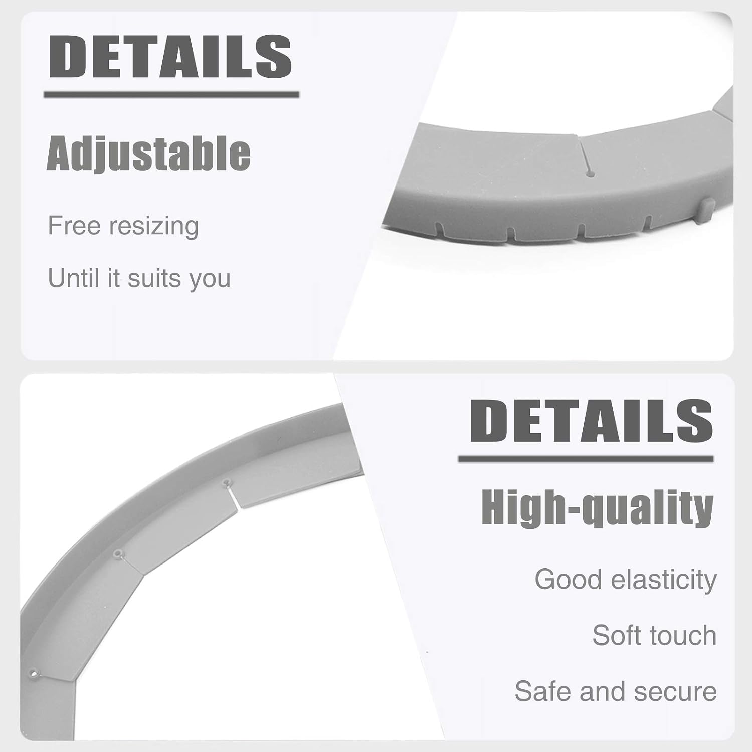 Silicone Pie Crust Shields,pie crust shield- Adjustable Pie Crust Protector Shield Kitchen Tool for Baking Pie Fit 8 Inch to 11 Inch Diameter Pies Protector Shield (Grey)