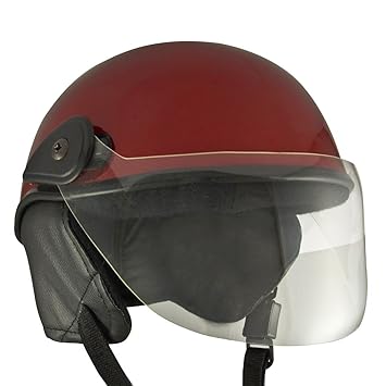 Anokhe Collections Racing Master Half Helmet (Maroon Glossy, Small)