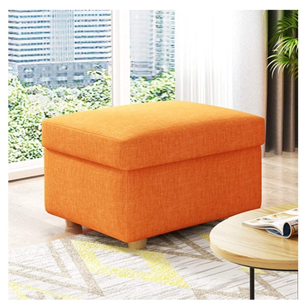 Pouf de rangement en tissu pour trier les jouets au salon