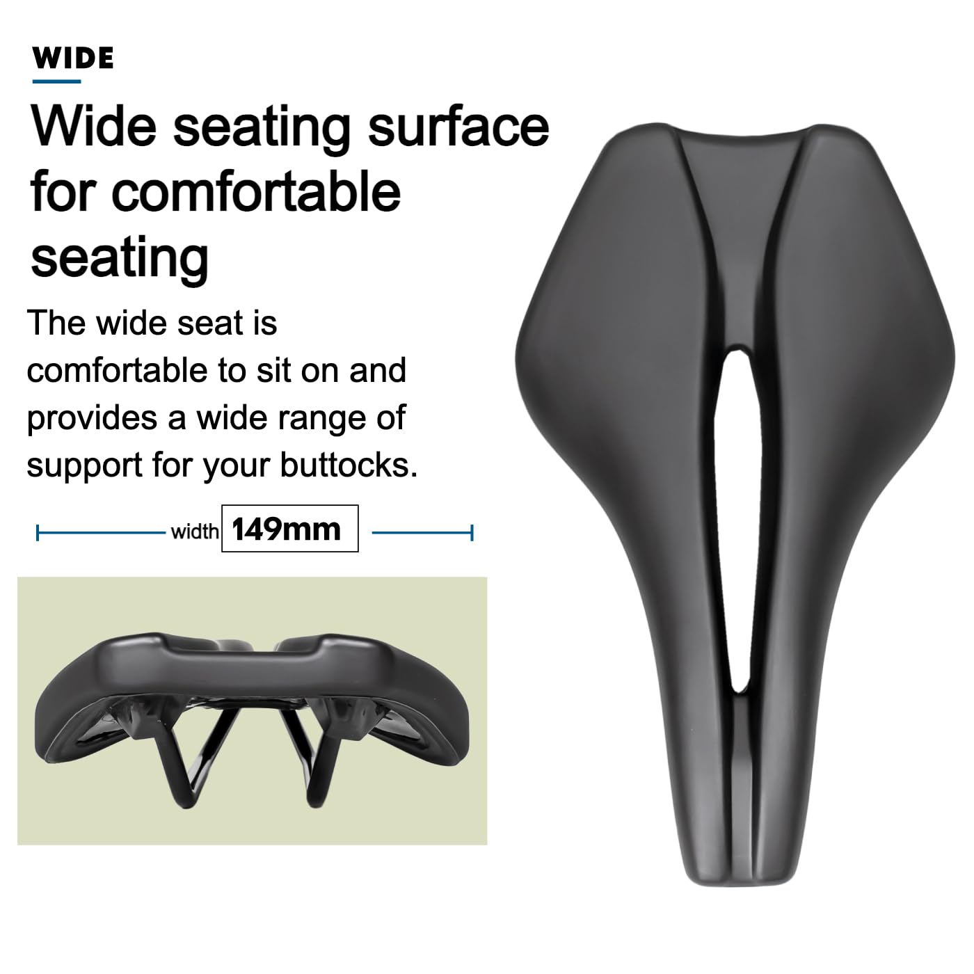 Selle De Vélo Course WEST BIKING – Cuir PU, Nez Court Et Design Creux – Confort Route