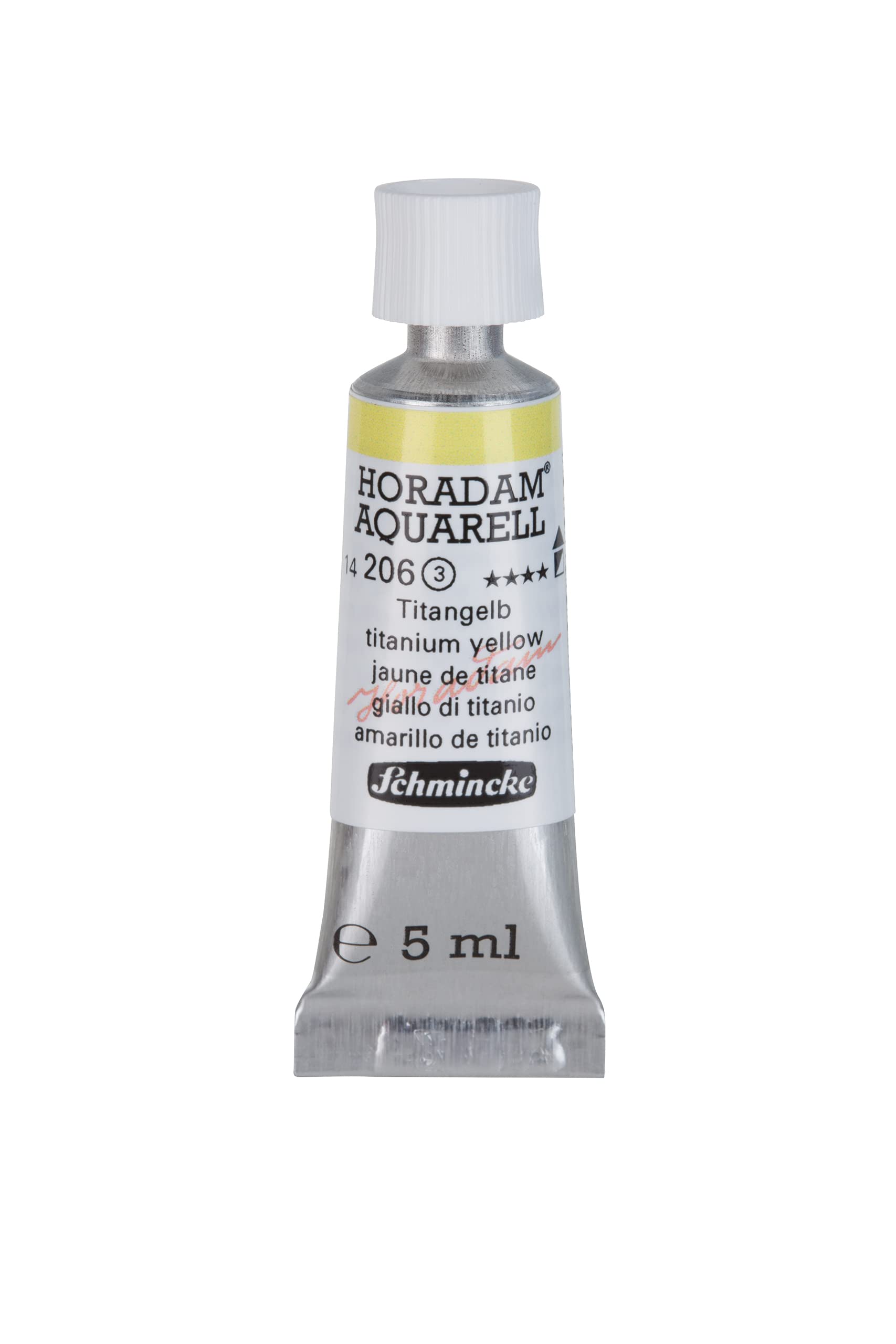 Schmincke 206 Titanium Yellow - Horadam® Aquarell - Finest Artists' Watercolours, Titanium Yellow - 5 Ml
