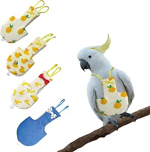 Picture of 4Pcs Bird Diapers for Parrot, Macaw Flight Suit & Cockatiel Costume ...