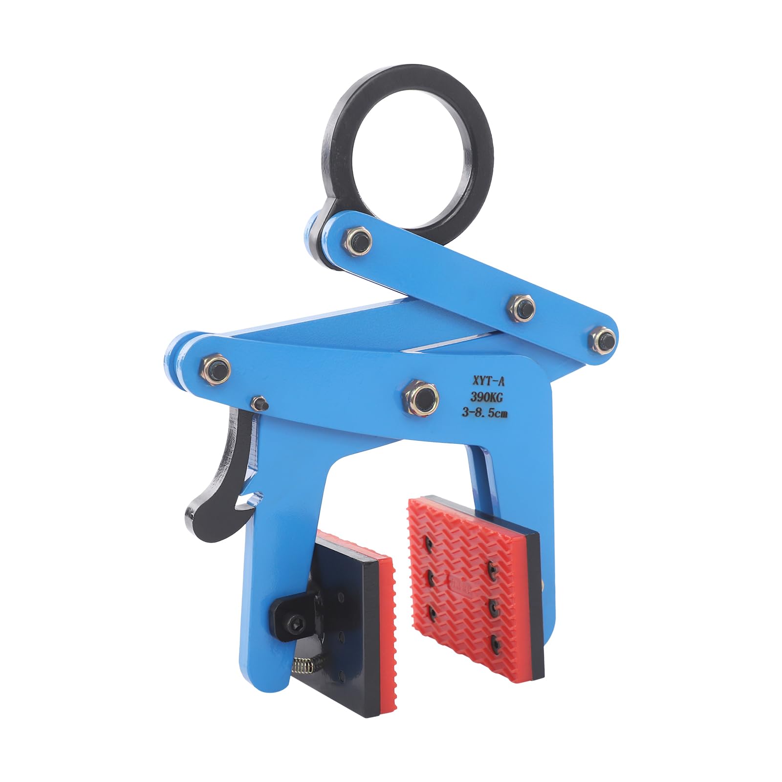 Bordsteinzange Hebeklammer 390KG Schwerlast Steinhebegeräte Öffnungsgröße: 3-8.5cm (Blau)
