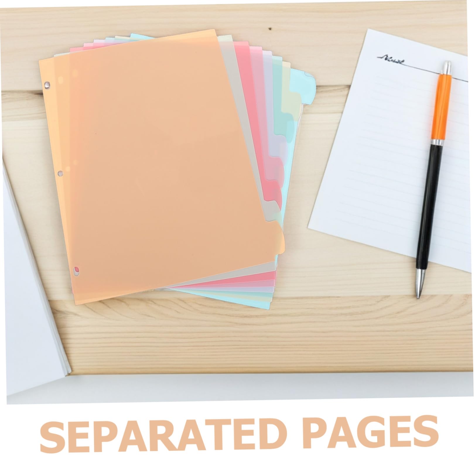48 Pezzi Divisori Colorati per Quaderno ad Anelli Separatori per Design Resistente e Formato Standard per Ufficio e Scuola