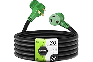 RVMATE 30 Amp 15 Feet Camper Extension Cord