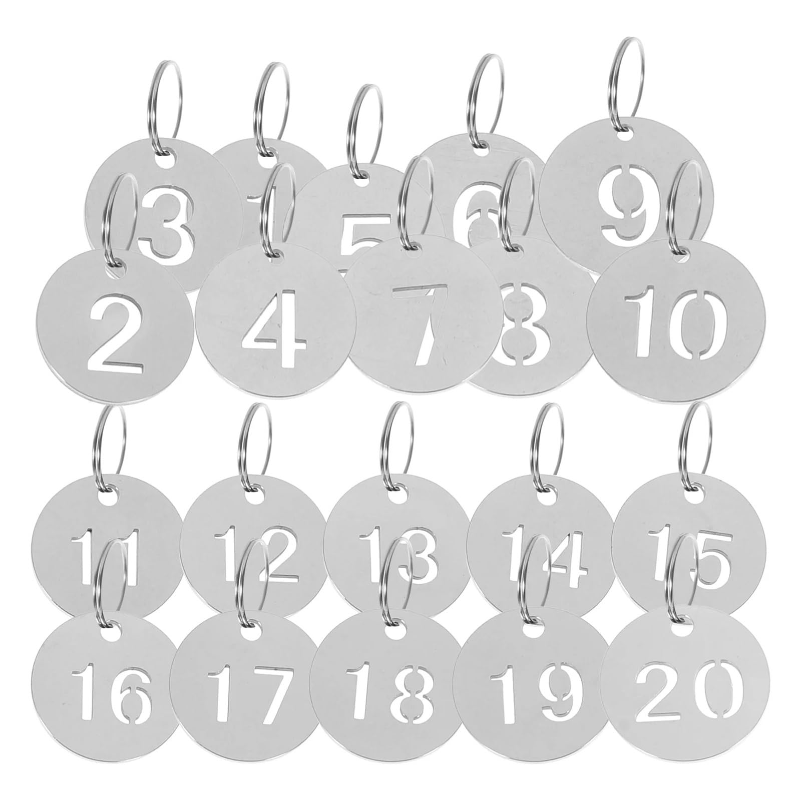 Metalowe znaczniki z numerami ze stali nierdzewnej | Srebro, 0,90x0,90x0,08 cala, cyfry 1-200, do samodzielnego wieszania identyfikatorów w szafkach(101-150)