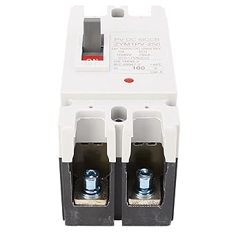 DC Circuit Breaker 2P 1000V 160A Contact Short Circuit Switch Breaking Plastic Shell Silver Alloy Circuit Breaker, 20KA Breaking Capacity