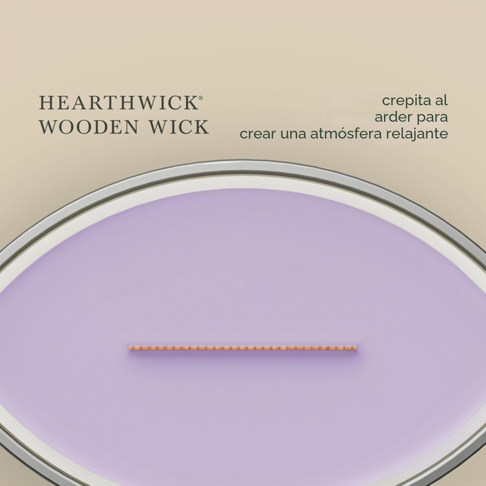 WoodWick Ellipse Vela perfumada con mecha crepitante | Lavender Spa | Hasta 50 horas de duración | Regalos para mujeres