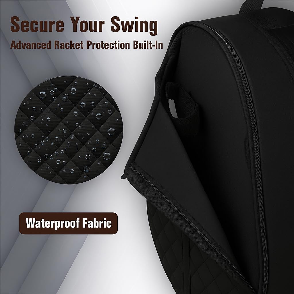 Tennis Bag – Large Capacity Racket Bag for Tennis, Pickleball & Badminton – Water-Resistant & Lightweight